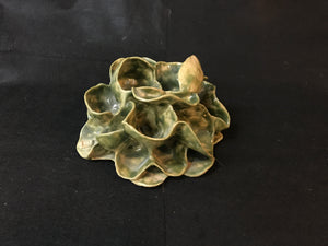 Escultura Coral verde cristal